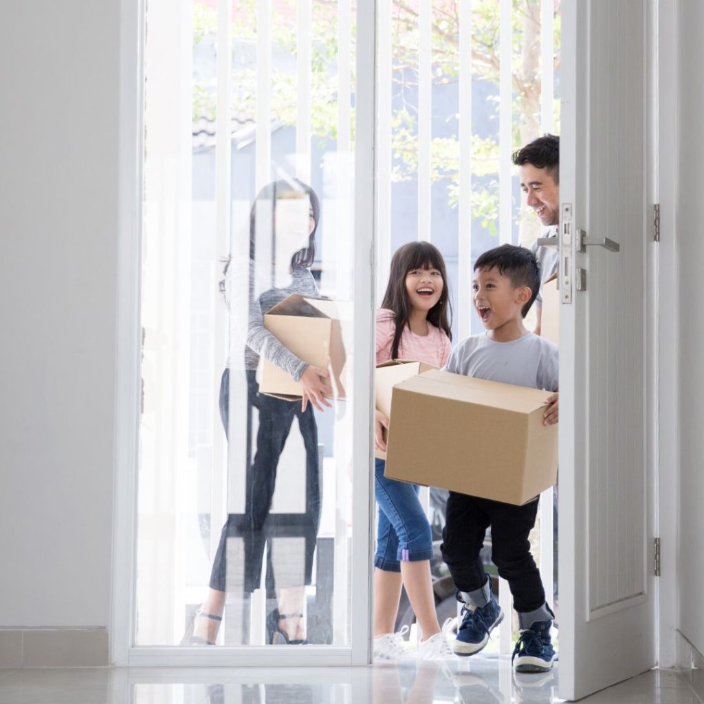 Family moving into condo